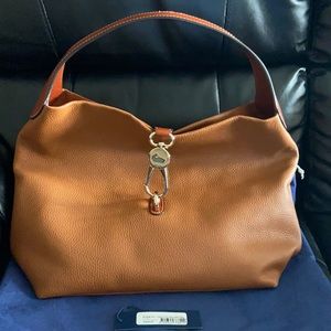 Dooney & Bourke Belvedere logo lock shoulder bag